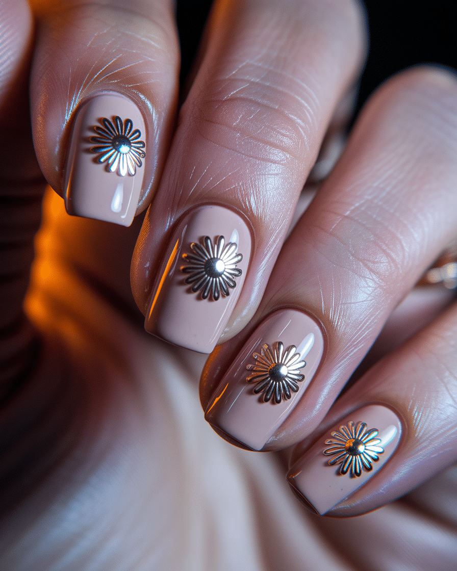 0001_2_a-close-up-photograph-of-a-hand-with-ele_hUHoOs6mRAWdh22jYSDiww_V9gJsNcnS72Q9oZ5RWJNnw Fresh Floral Nail Designs That Celebrate the Beauty of Daisies