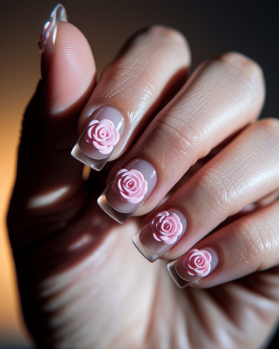 0001_3_a-close-up-photograph-of-a-delicate-hand_vnf6AtQ4SQuzfj_pb8elQw_XK5gSCLrRs6aUuXbr2scjw Romantic Floral Nail Designs for a Timeless French Tip Look
