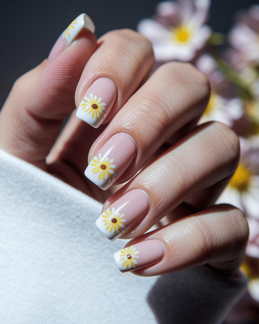 0002_2_in-a-close-up-photograph-a-hand-with-per_D4bHKVUVRAm2atGGw12Tgg_KTopI_xhQdeD4uVF-UCM4w_cover French Tip Nail Designs with Floral Accents That Brighten Up Your Summer Look
