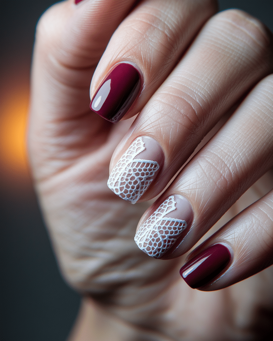 0002_3_a-close-up-photograph-captures-the-exqui_ukX4LpN0S9qJmOuAwrStdA_NnLIwfHqRbKagsVRb5ihZA Cozy Nail Trends for the Cold Season: Embracing Burgundy and White Winter Nails