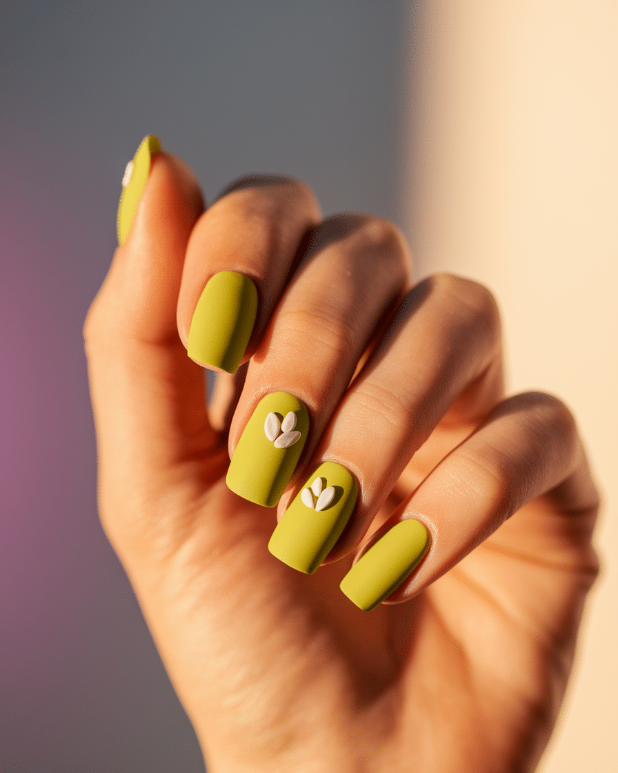 0003_1_a-close-up-photograph-of-a-beautiful-han_En2ijlfYRYmnkos8gZYQgg_4szNh1D0QKya2Up2H5GARg_cover Elegant Green Nail Designs with Subtle Floral Accents for a Soft Statement Look