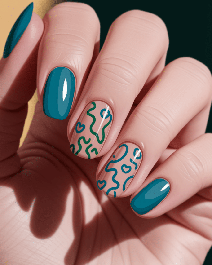 0003_2_a-close-up-detailed-illustration-of-a-ha_QzV-9PTNQOWXFObRHuxWVw_bK_clc10S02_8YLjsoor6Q Elegant Nail Ideas with Green and Blue Tones for a Fresh, Stylish Look