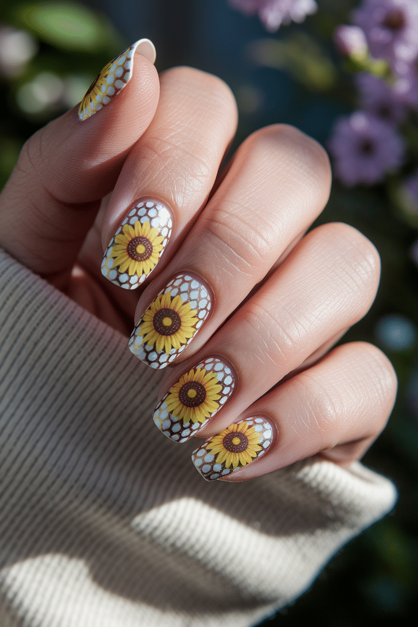 0003_2_a-close-up-photograph-captures-a-hand-wi_OW2MJKWFSum4eVFsB1Tzkw_gaRFYXenTvu-KodcIcWeJw Elegant Nature-Inspired Nail Designs That Celebrate Bees and Honeycombs