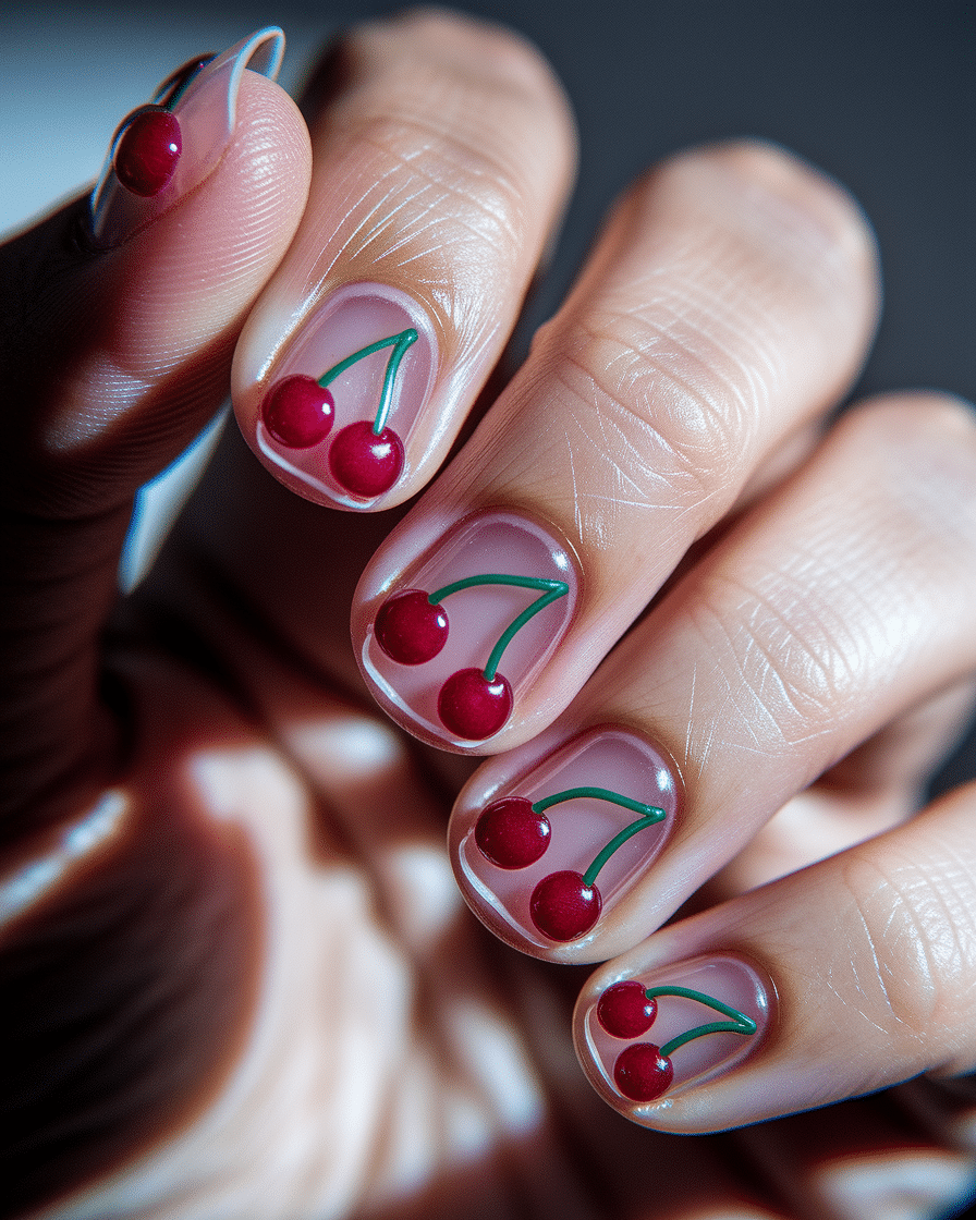 0003_2_a-close-up-photograph-captures-the-intri_aQmvWPYwRUG7_BKfeDghZA_BkB_p0kBSLGM42grMOqIGQ How to Rock Playful and Elegant Cherry Nail Designs in 3D Style