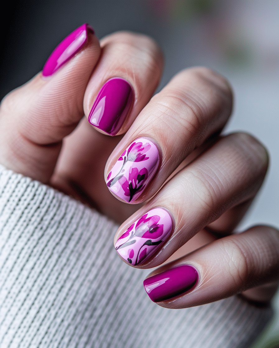 0003_2_a-close-up-photograph-of-a-beautiful-han_HDL5dnRiSS2SJ7ywYbNfPQ_W6GMRmDcRP6xAF0ZX8dFLQ Floral Nail Art Ideas That Make Pink Acrylics Perfect for Summer