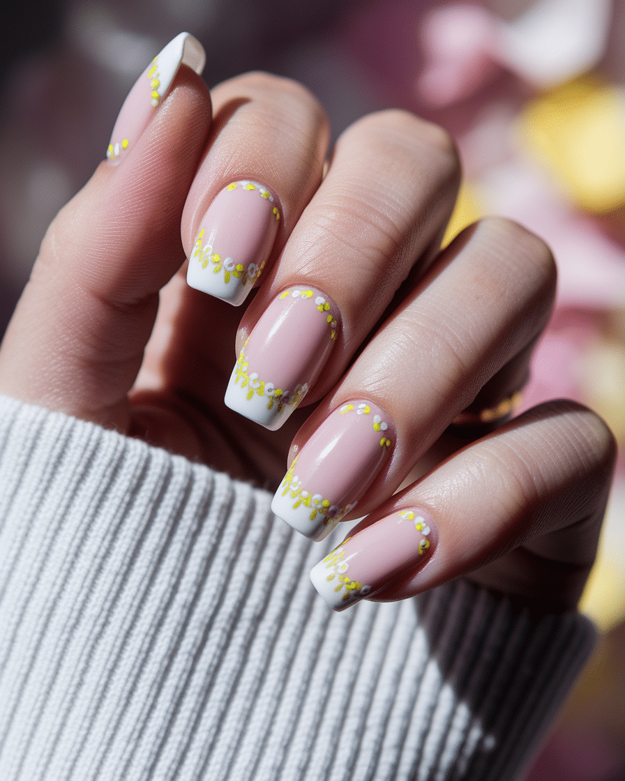 0003_3_a-close-up-photograph-captures-a-beautif_ly-1A2GbRb2RR0EeNns_8Q_z__s8B-rScGMcEEi1SgctA French Tip Nail Designs with Floral Accents That Brighten Up Your Summer Look