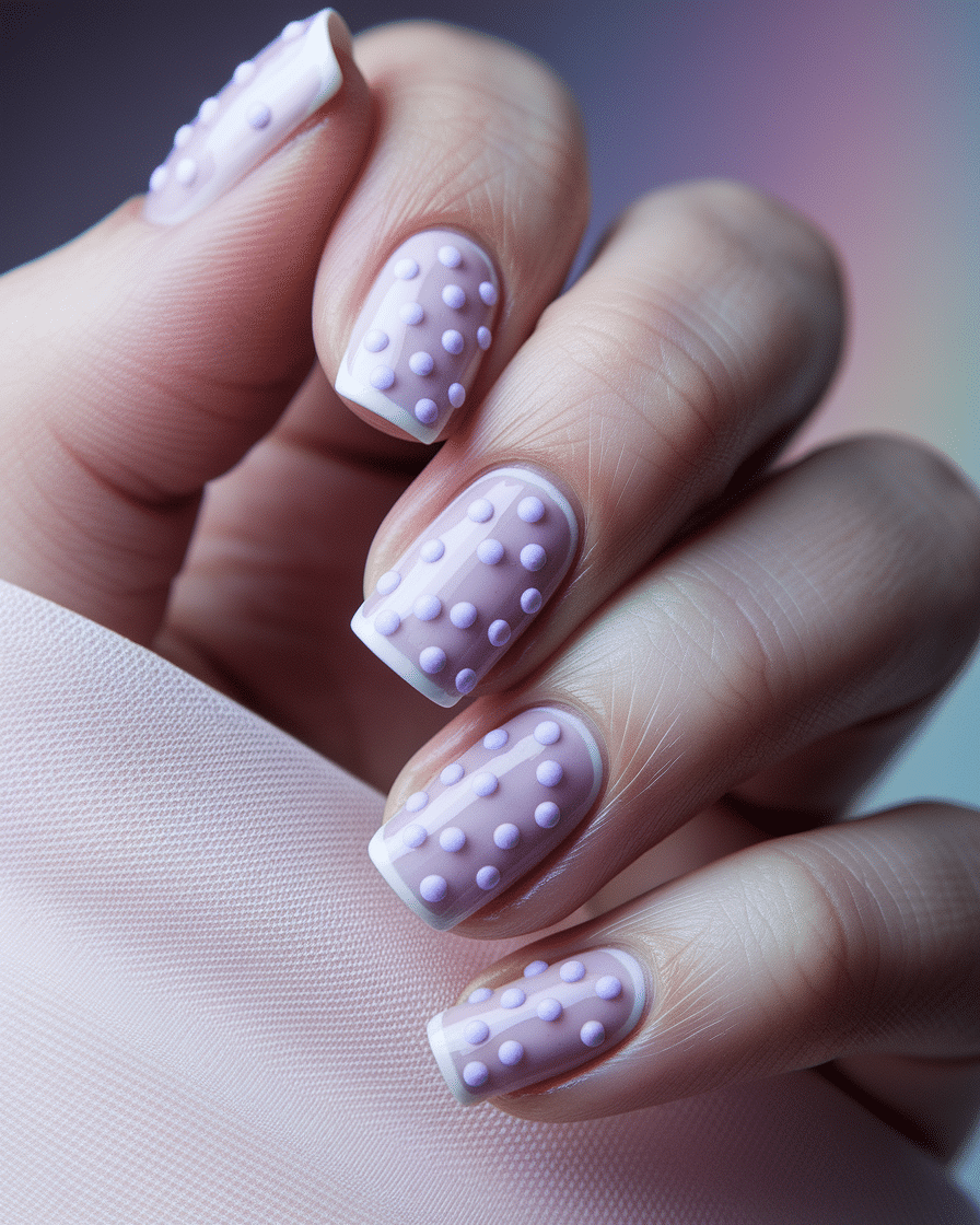0003_3_a-close-up-photograph-captures-the-delic_zO2vDZMdRJWg2lc6QOe2qg_I9pUM2jfTuKXeZq01V4Tjw Elegant Nail Art Ideas Featuring Lavender and White for a Fresh, Feminine Look