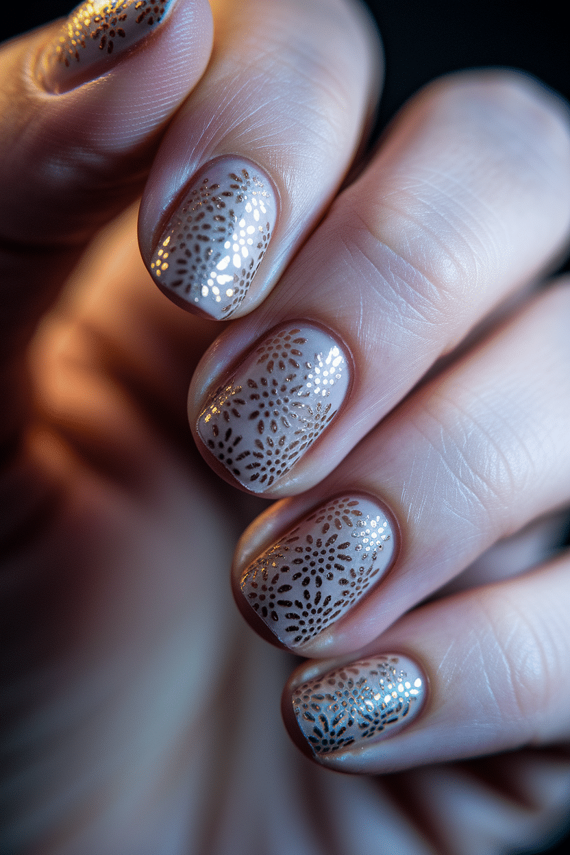 Elegant Floral Nail Designs with Gold Accents That Elevate Your Look