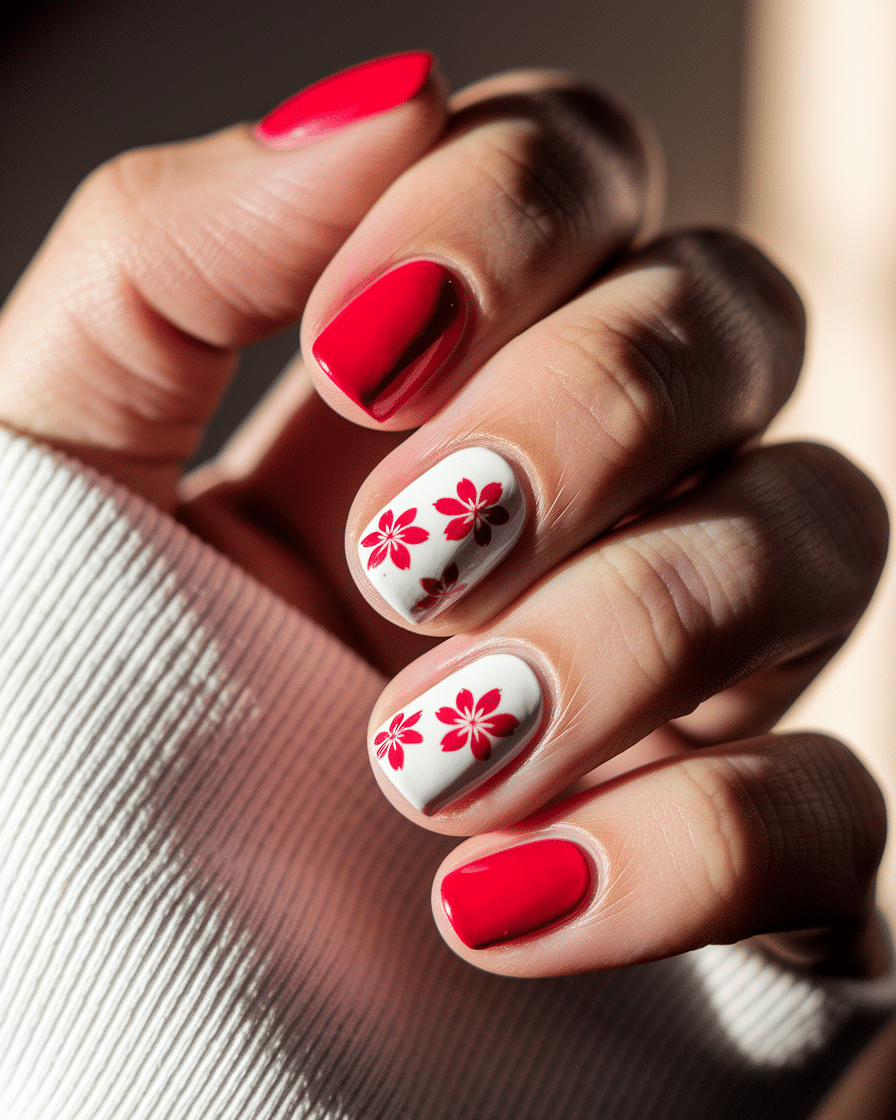 0004_2_a-close-up-photograph-captures-a-hand-wi_I-RQgpEDTc6LltBB15Fd1w_58gntDBmS_-LVstNHFcpkg Timeless Nail Art Ideas That Bloom with Bold Red Florals