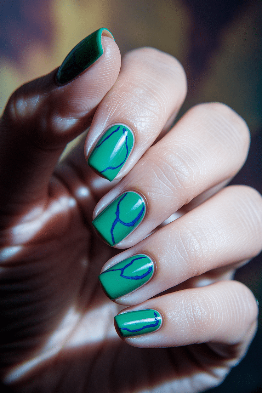 Blue and Green Nail Designs That Stand Out in Every Season