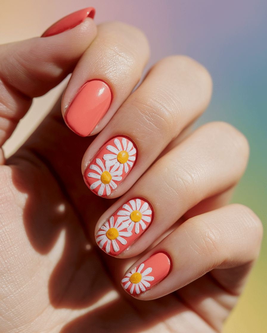 0004_3_a-close-up-hand-shot-in-a-hand-painted-w_ww8O8r9ERE2deaotALhypA_8btXh83xROWIfvG388JDmg Fresh Floral Nail Designs That Celebrate the Beauty of Daisies