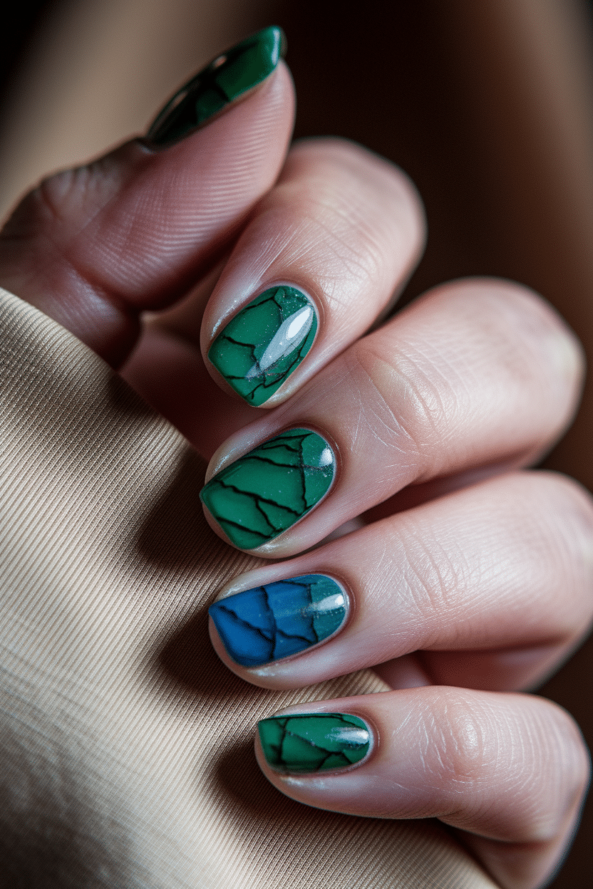 0004_3_a-close-up-photograph-captures-the-exqui_lTh8VVNeQdCB7OJjOBGJzA_2u5SYrp3Q8G9aUAHIdYTyg Blue and Green Nail Designs That Stand Out in Every Season