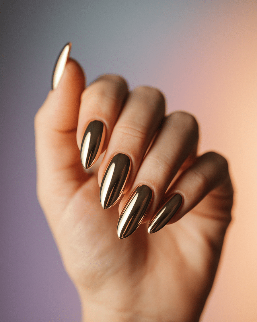0005_1_in-a-close-up-photograph-an-elegant-hand__kd0-R1wTLOiXGYn8s885g_622CHgzVTXyWK7T8qsh0kg Stunning Nail Designs with Gold Chrome and Almond Shapes