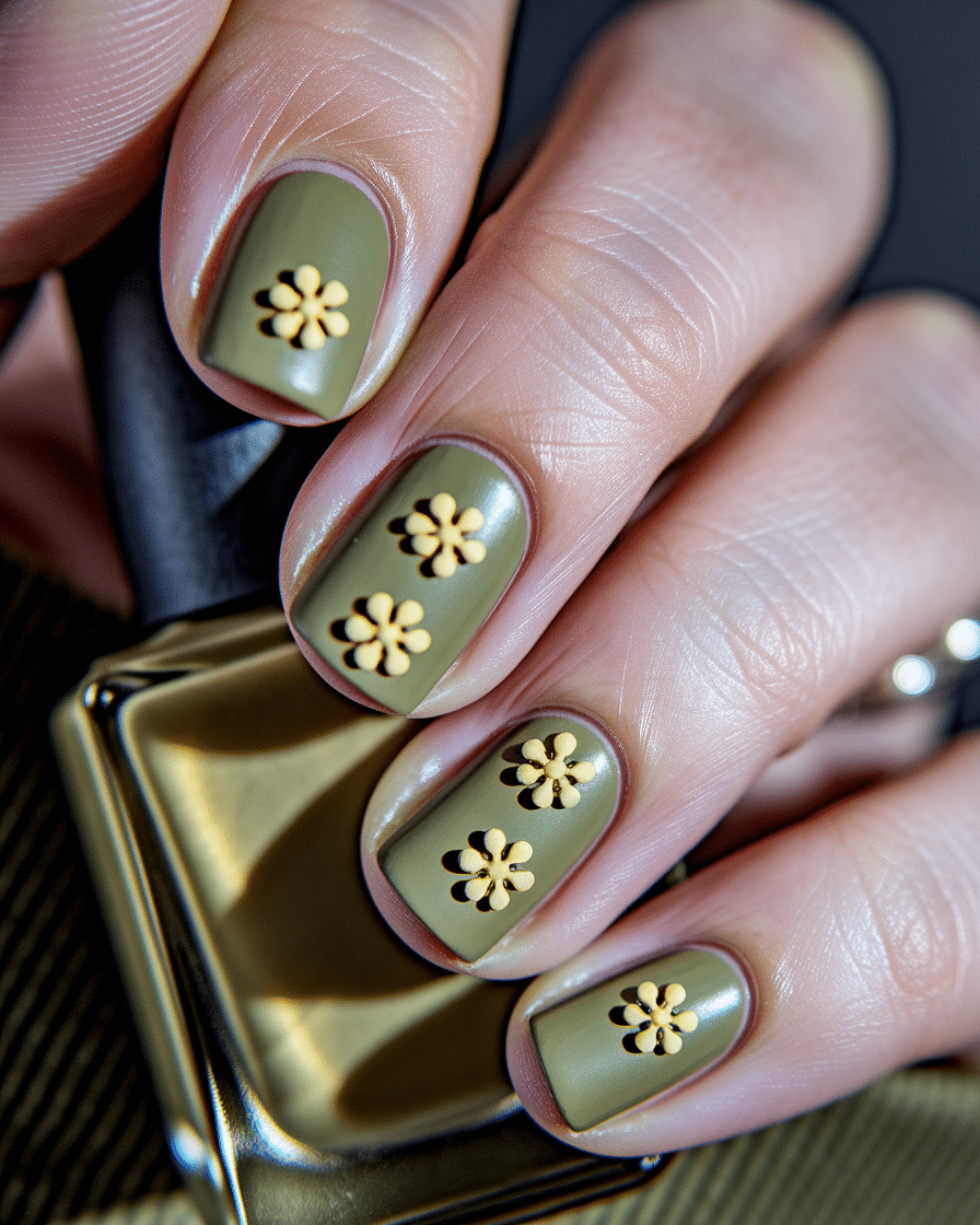 0005_2_in-a-close-up-photograph-a-hand-with-per_XQSEEaR-TOivOPXRKmuWSg_L7othwdeTEivJ1pl2I31Sg Elegant Green Nail Designs with Subtle Floral Accents for a Soft Statement Look
