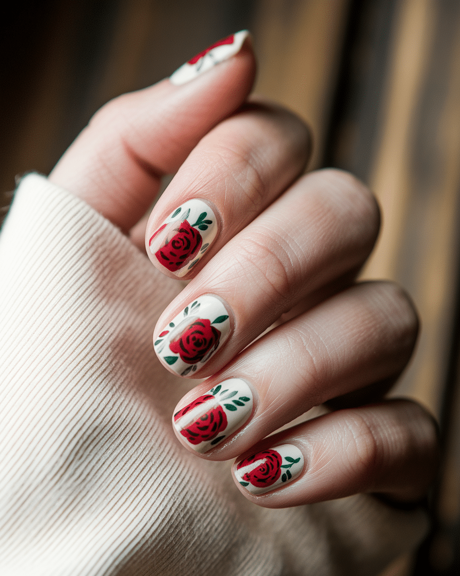 0005_3_a-close-up-photograph-of-a-beautiful-han_ibdkeG0fT-K8cOje3vXDBA_b6u-gCChQi64LmSvAewSYQ Timeless Nail Art Ideas That Bloom with Bold Red Florals