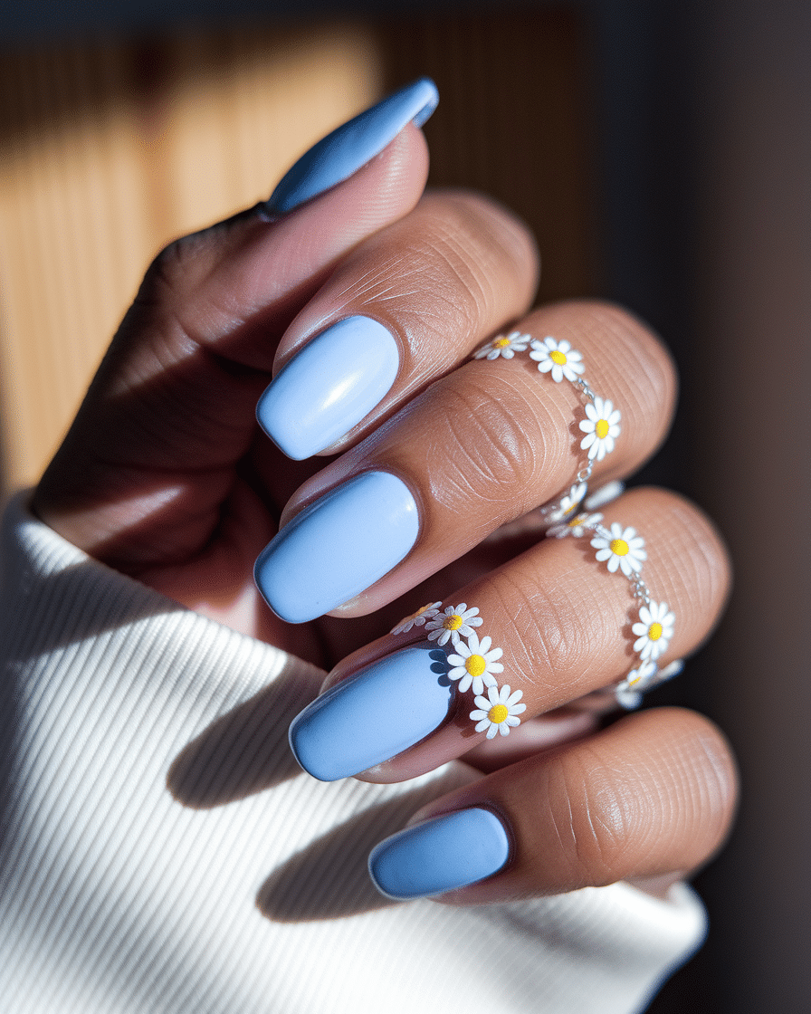 0005_3_a-close-up-photograph-of-a-hand-with-ele_vRqNBotDRyO5oBAjW4Z1DA_htYxamYFR8G_VUy3gVk12g Discover the Beauty of Blue Flower Nail Designs with a Minimalist Twist