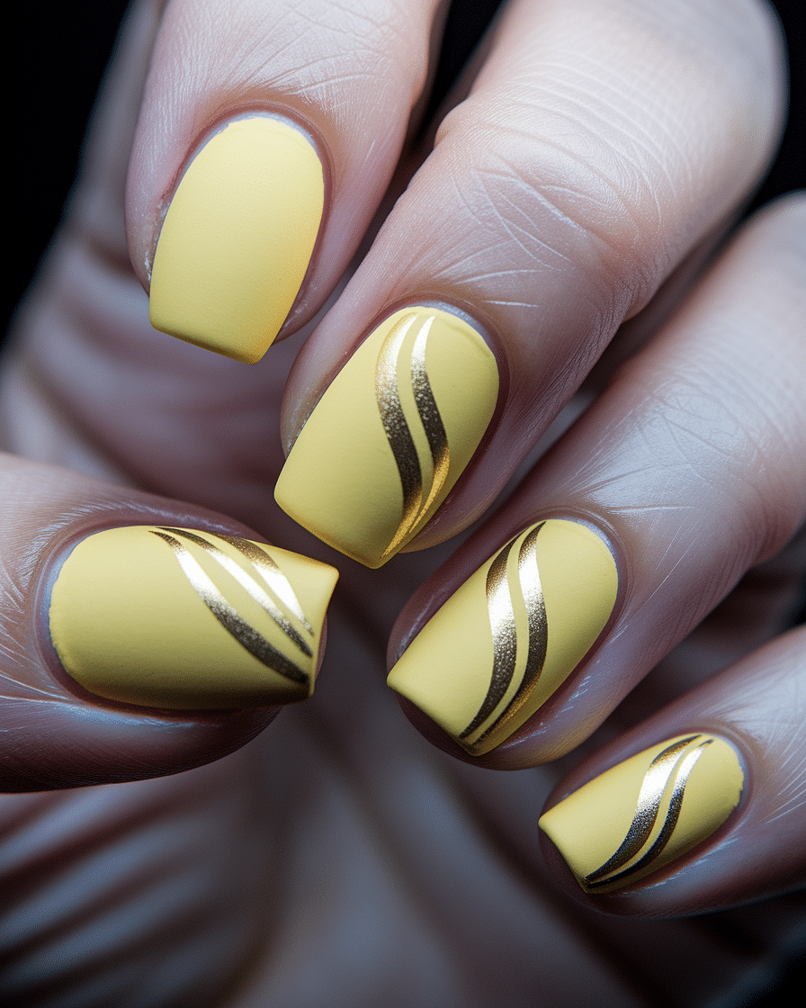 The Radiant Appeal of Yellow and Gold Nails for a Bold, Vibrant Look