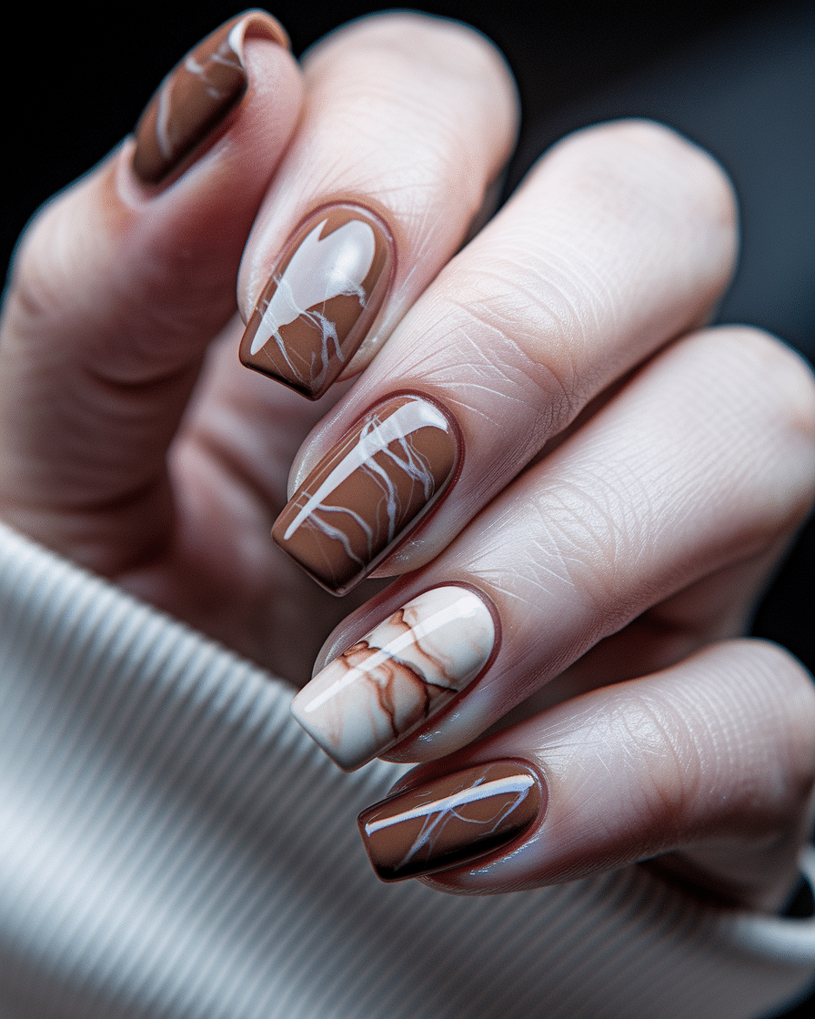 0006_2_a-close-up-photograph-captures-a-hand-wi_ia6CCeBYQ_6BWr03jI8buQ_PXVa___9TIyH13ed3z__4A_cover Beautiful Brown Nails for Spring: Fresh, Chic, and Modern Nail Ideas for 2025