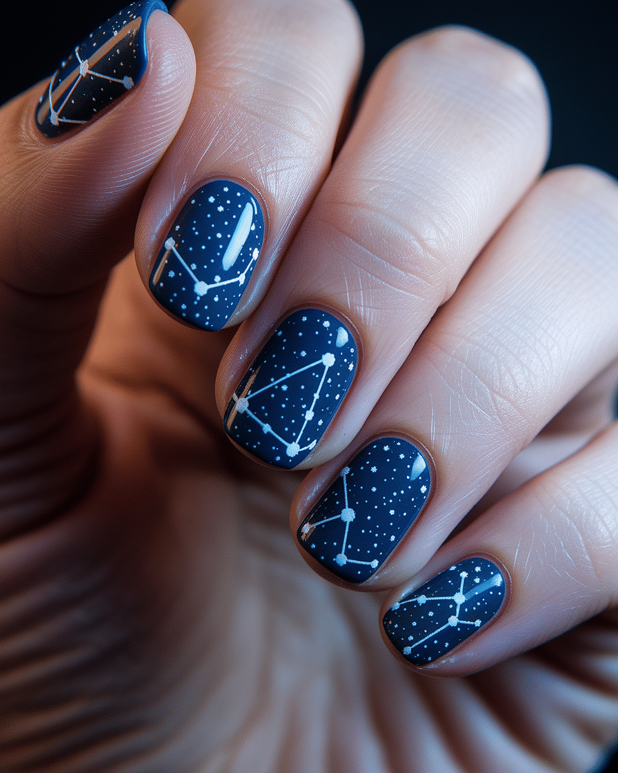 0006_3_a-close-up-photograph-of-a-beautiful-han_VI5aRI24RQiOKzABMAL46g_P4kChGu8RbuRB9iCa_h5IQ Elegant Winter Nail Designs with Blue and White Tones