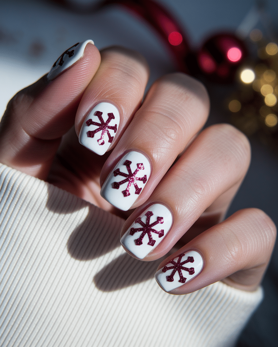 0006_3_a-close-up-photograph-of-a-hand-with-ele_sH1atwcVTDyxRnJuGvRQFQ_YKlhUVphRuKvDnQ-0K9EHg Cozy Nail Trends for the Cold Season: Embracing Burgundy and White Winter Nails