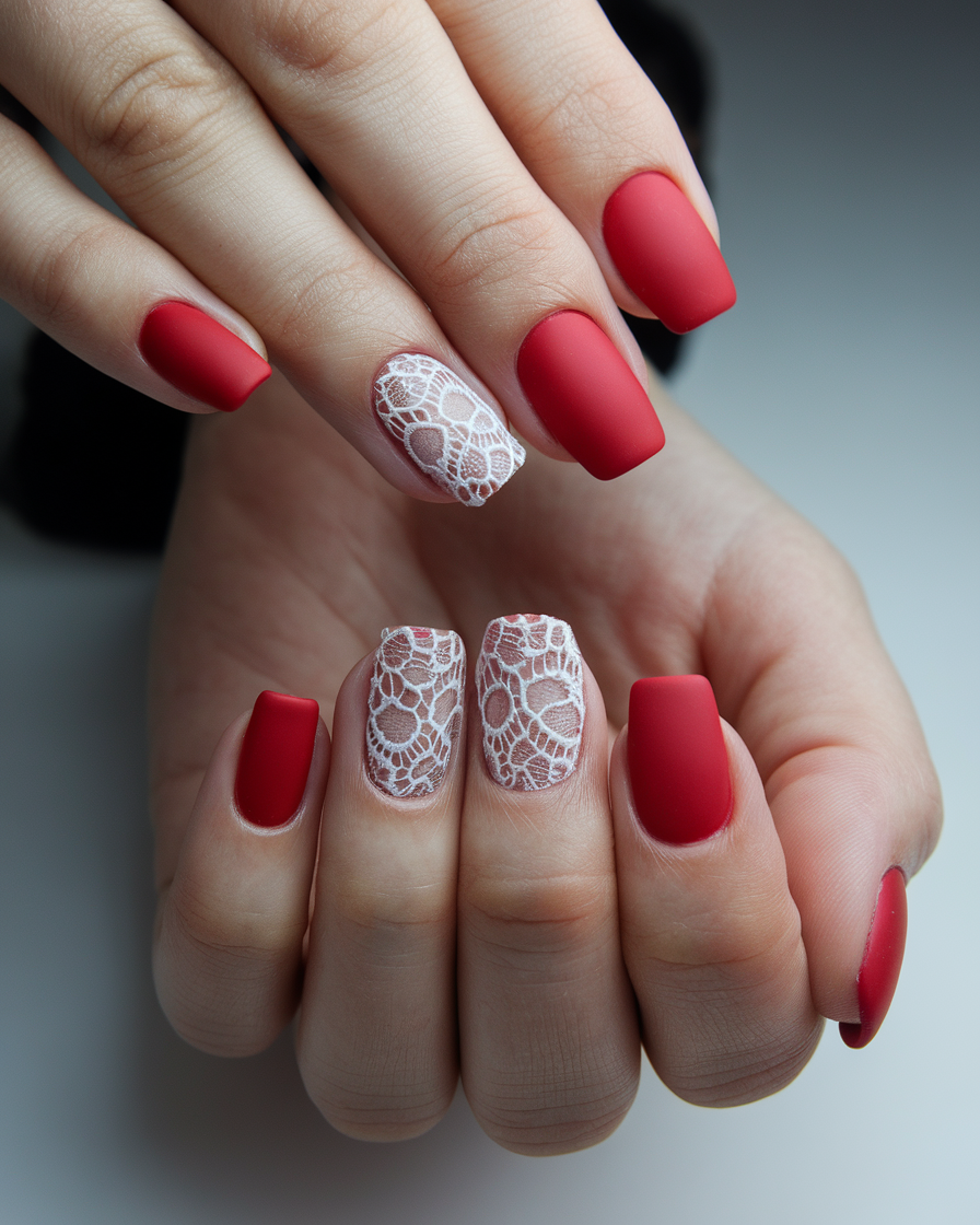 0007_1_a-medium-shot-of-a-hand-with-red-matte-n_1ZiAcWTyQyaxJkw4rtiy9Q_hU93DLnKRy6Rqf-kjAAjxg_cover Vintage Red Nail Ideas That Never Go Out of Style