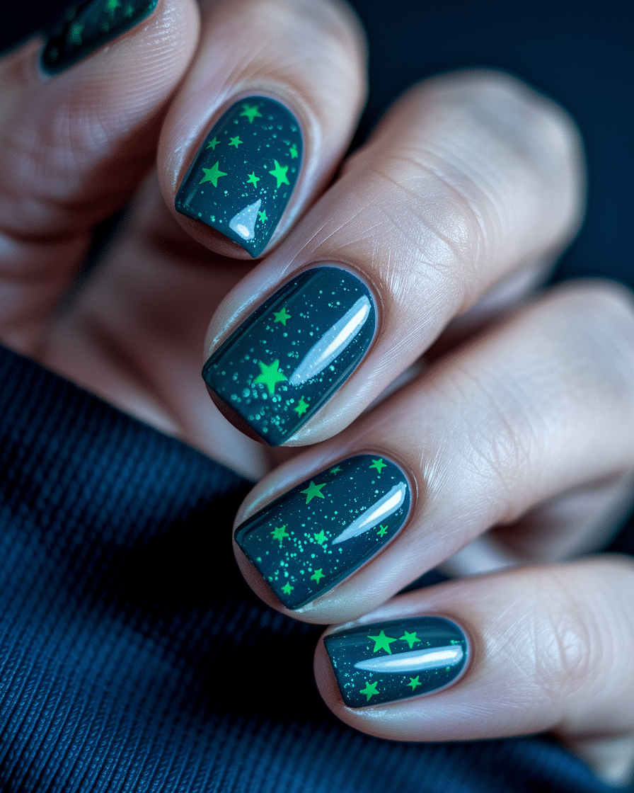 Elegant Nail Ideas with Green and Blue Tones for a Fresh, Stylish Look