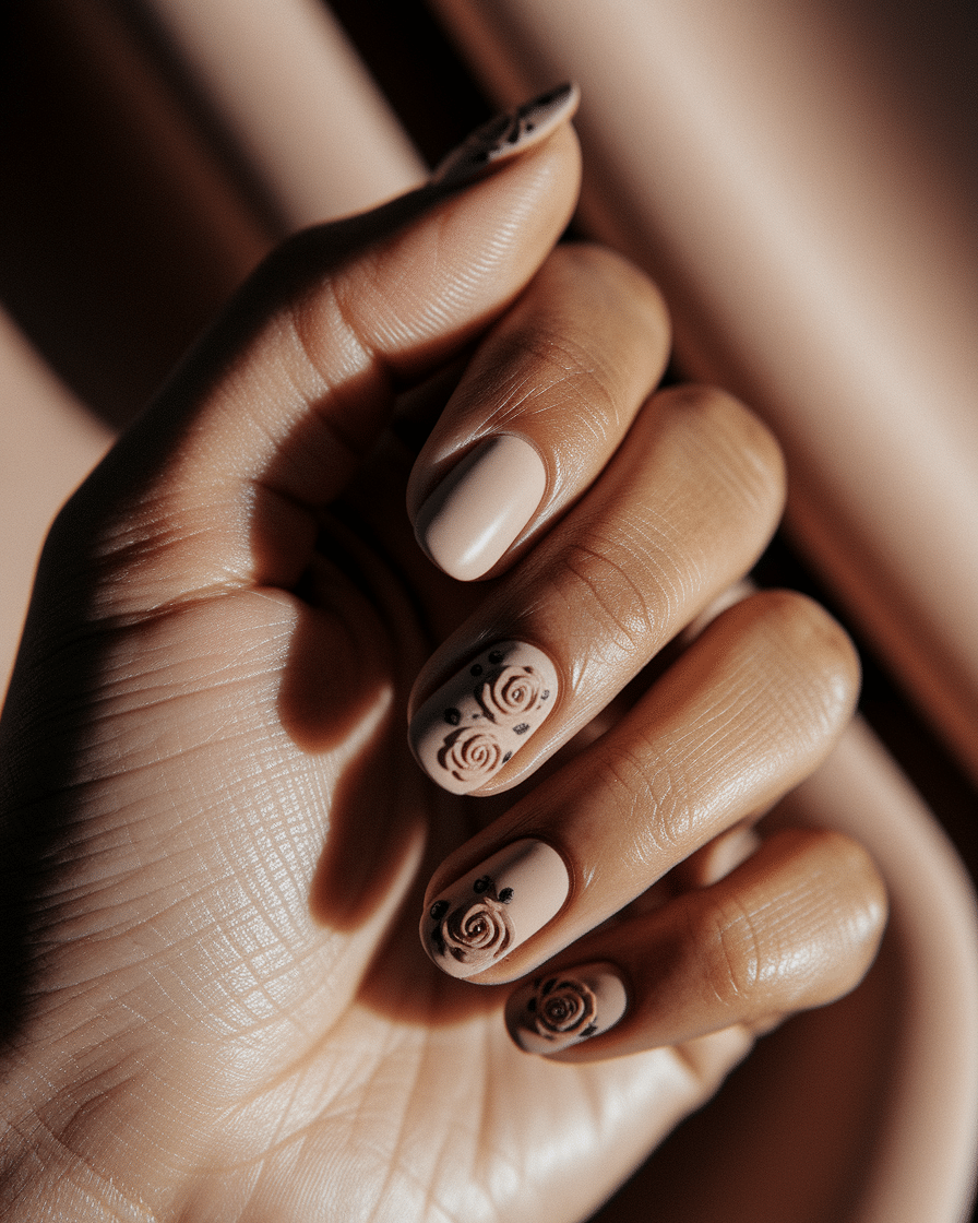 0008_2_a-close-up-photograph-captures-the-intri_Q0Q9ysKFTdaVFwSf9445LQ_BblhSFFMSFawW2uMFycmLQ Romantic Floral Nail Designs for a Timeless French Tip Look