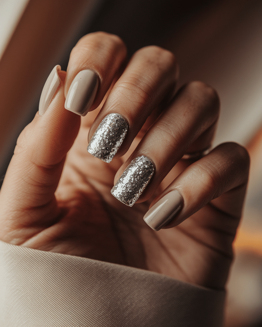 0008_2_a-close-up-photograph-of-a-gracefully-po_HOjsFG76QdqxwVFWEDsGVQ_rHriIvcZTX2T8MacnuQJNA Sparkly Silver Nails for a Chic and Modern Look
