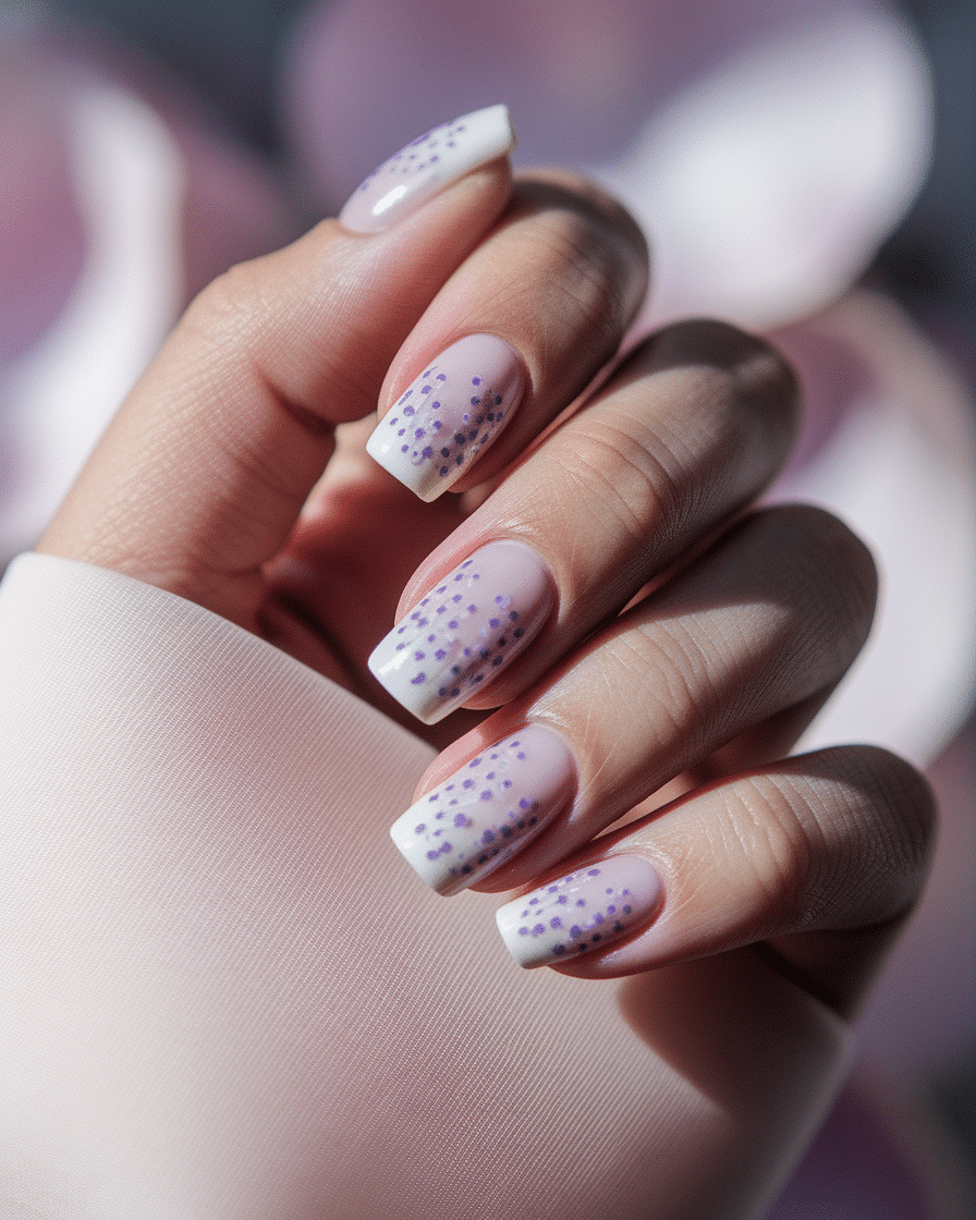 0008_2_in-a-close-up-photograph-a-hand-graceful_r0JTyFriRNCBBx_-nJXVSA_MvGE9qAXSEegdNty8yqMww Elegant Nail Art Ideas Featuring Lavender and White for a Fresh, Feminine Look