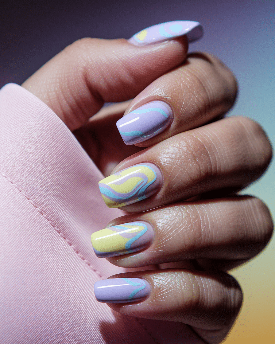 Fresh and Playful Nail Designs for a Soft and Colorful Look