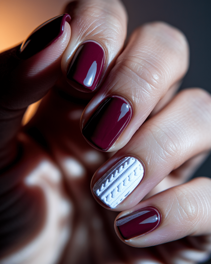 0008_3_a-close-up-photograph-captures-the-intri_zTZ2MfXYQ2KpLrrVwsNglw_WivhpHguToOzXlNhMHqrDQ Cozy Nail Trends for the Cold Season: Embracing Burgundy and White Winter Nails
