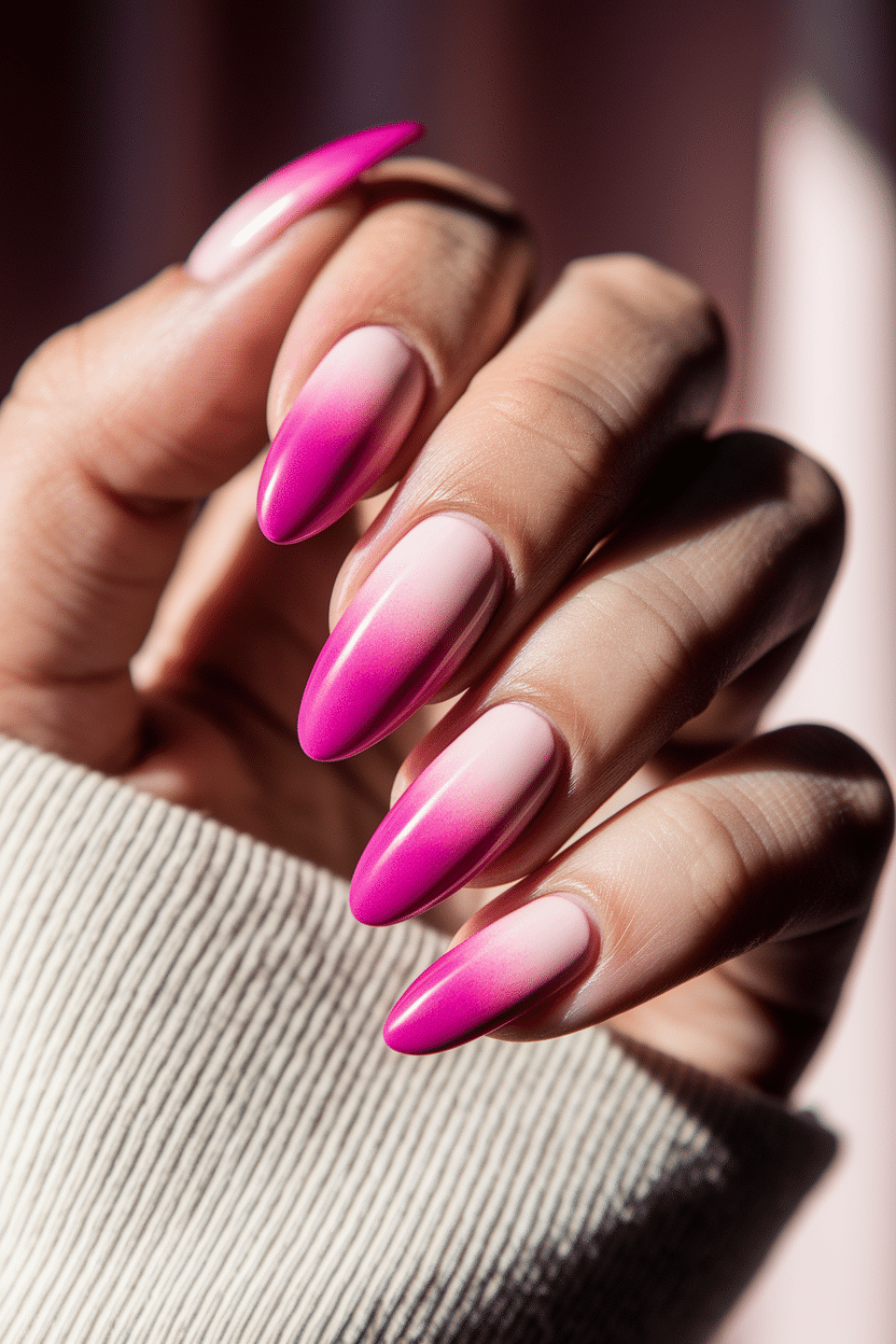 0009_3_in-a-close-up-photograph-a-hand-with-ele_lqJsS0gWRYm2V-cWisFU4g_mQetCoCjQsK0kPCi3H8oSg_cover Summer Nail Ideas That Highlight the Timeless Beauty of Pink Almond Designs