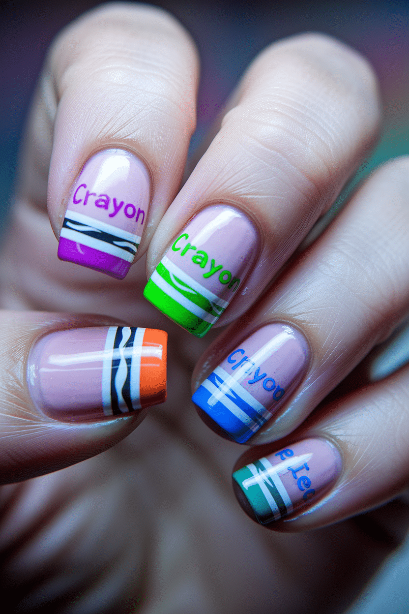 Whimsical Nail Designs That Celebrate Nostalgia and Fun