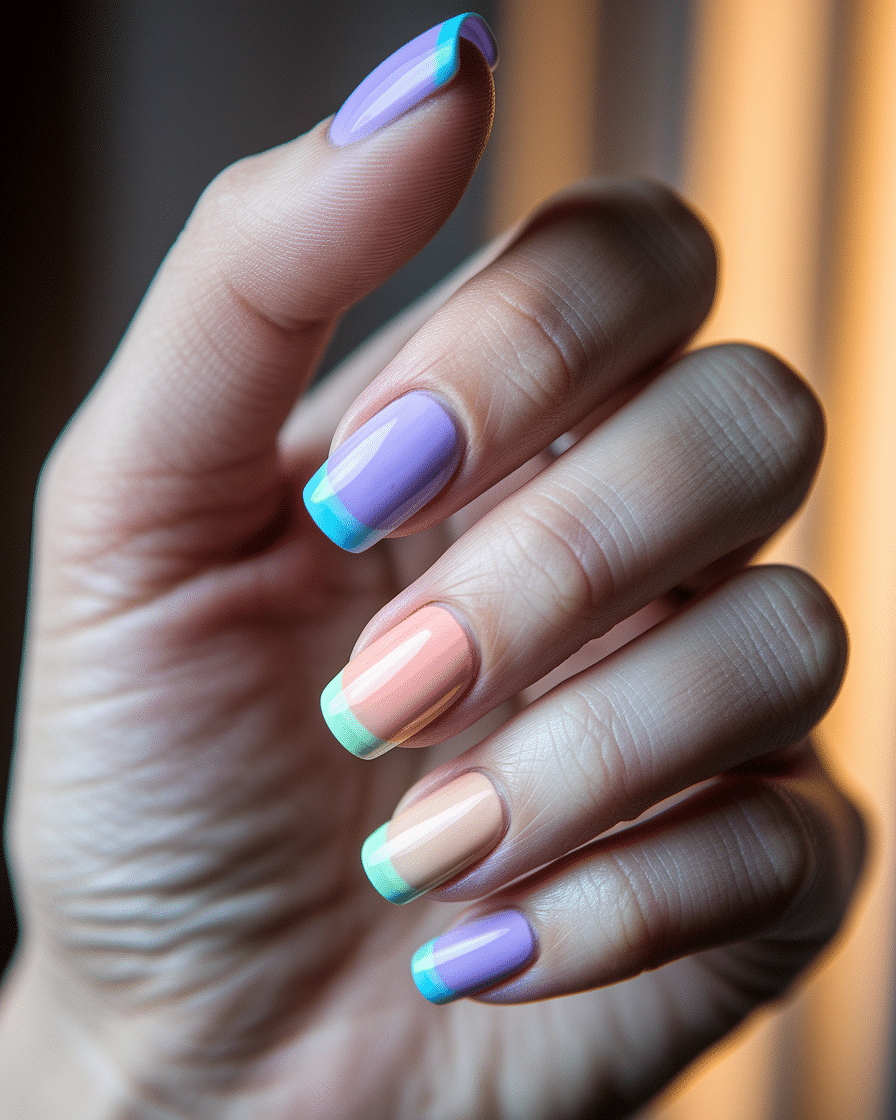 Fresh and Playful Nail Designs for a Soft and Colorful Look