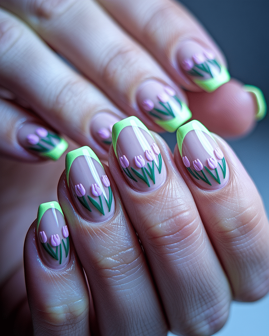 0012_3_a-close-up-photograph-captures-the-intri_iQkwvpbIRcaH1-J6hdselg_Orl8bs5dQ8Gej2pbxD53ZQ Fresh Floral Nail Designs for a Soft and Stylish Spring Look