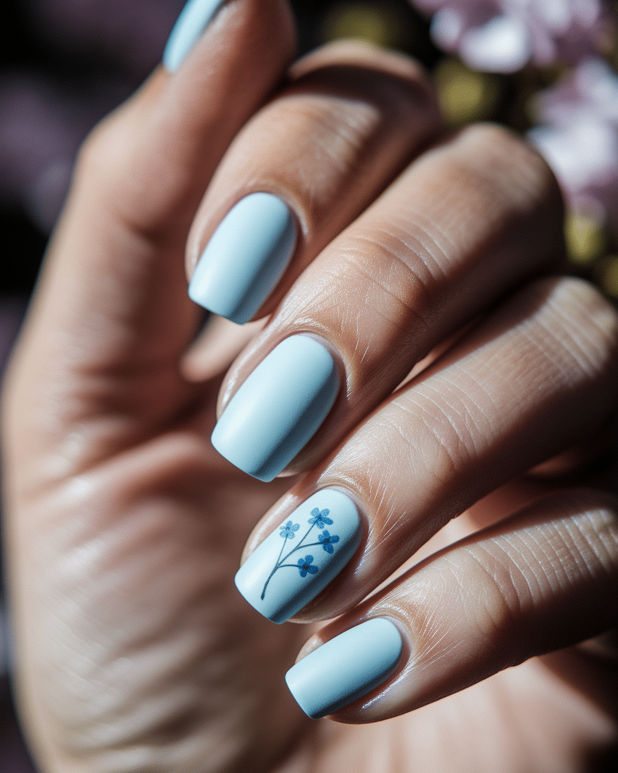 0014_2_a-close-up-photograph-captures-a-hand-wi_elUAVcLiTp6N3YiOw3dVuQ_e-UDVvQ7Sh2ZGVH_RdQk6g Discover the Beauty of Blue Flower Nail Designs with a Minimalist Twist