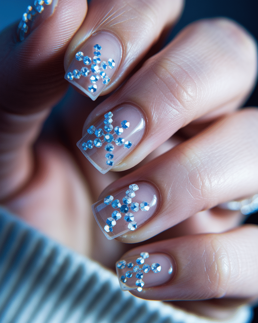 0014_2_a-close-up-photograph-captures-the-intri_ewByaaquQ1q4P-GtBh3Vug_jhzPWQ7dQgabhmlOizW3iA Elegant Winter Nail Designs with Blue and White Tones