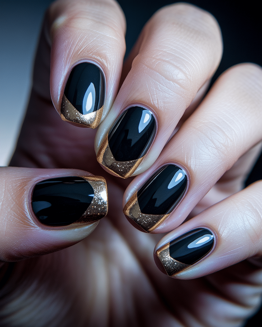 0016_2_a-close-up-photograph-captures-a-hand-wi_aJ3U7jxDSH-a2Gz89ALF_w_G8ct-nZaSkKs-j1lidjLqg Elegant Nail Design Ideas with Timeless Black and Gold Combinations