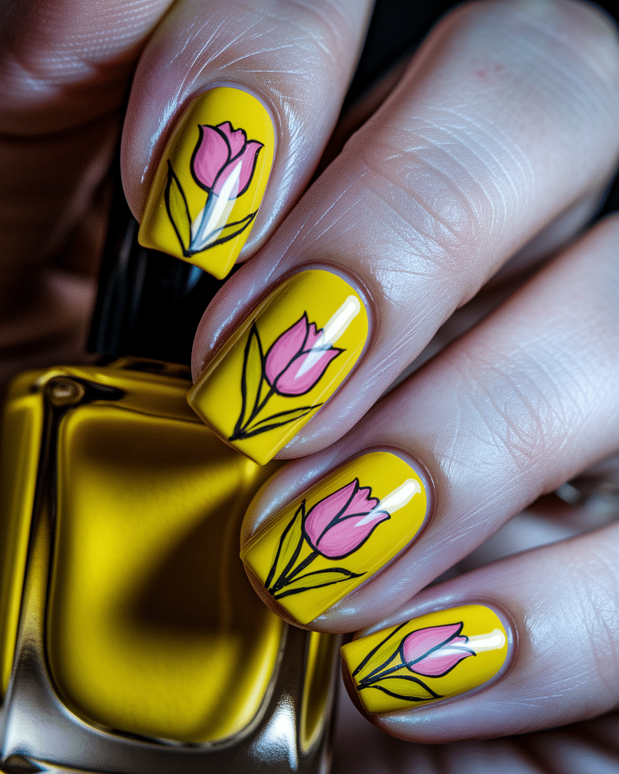 0017_2_a-close-up-photograph-captures-a-beautif_a8ONflGWRoGVwl3hnE6G7Q_eKhEJzRZS72FQPwfp0ZORA Fresh Nail Ideas with Floral and Yellow Designs for Every Season