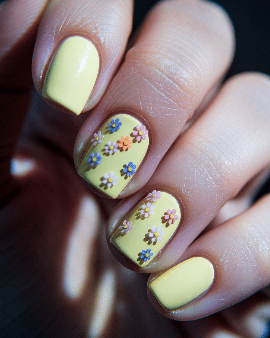 Fresh Nail Ideas with Floral and Yellow Designs for Every Season