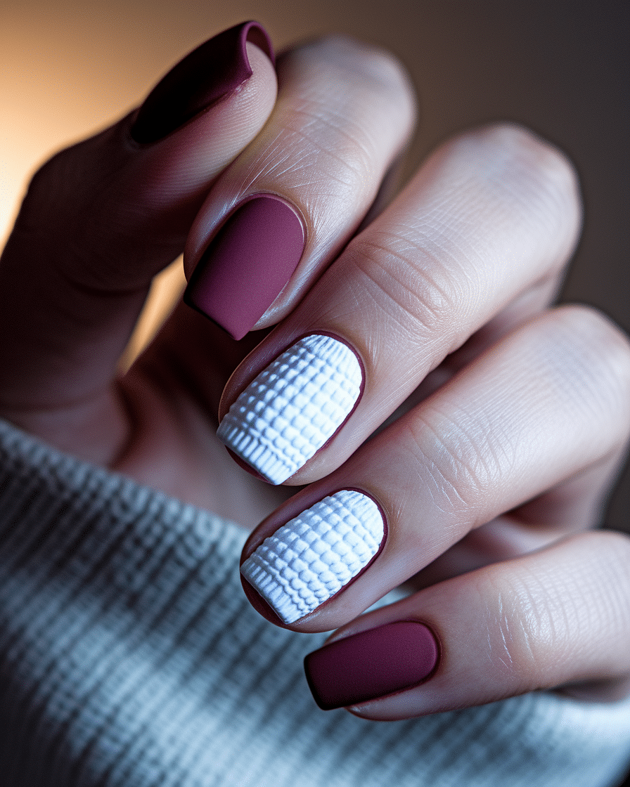 0018_3_a-close-up-photograph-of-a-hand-with-ele_zbMzH3RRRe-NqYn1LNFC3g_i5URdMnWRGiGEnnRLhJLbw Cozy Nail Trends for the Cold Season: Embracing Burgundy and White Winter Nails