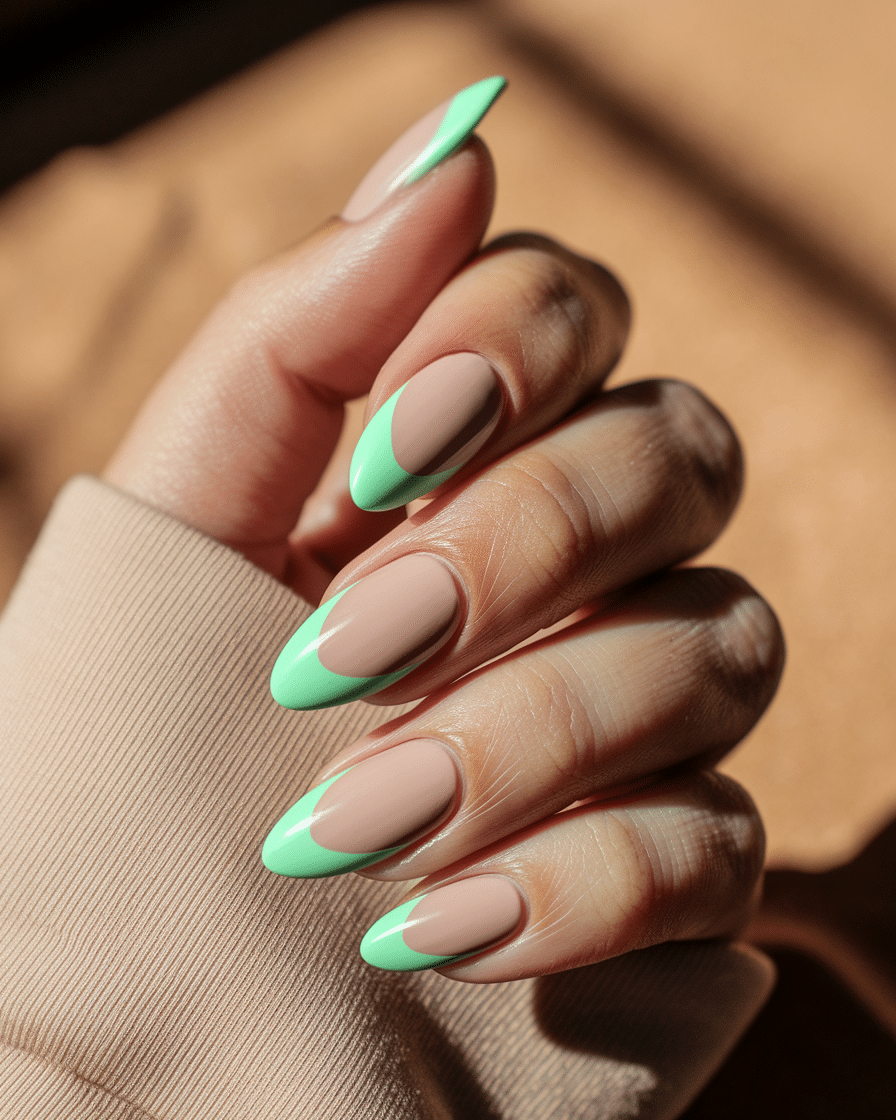 Fresh Green Nail Designs for Spring That Are Perfect for Almond Nails