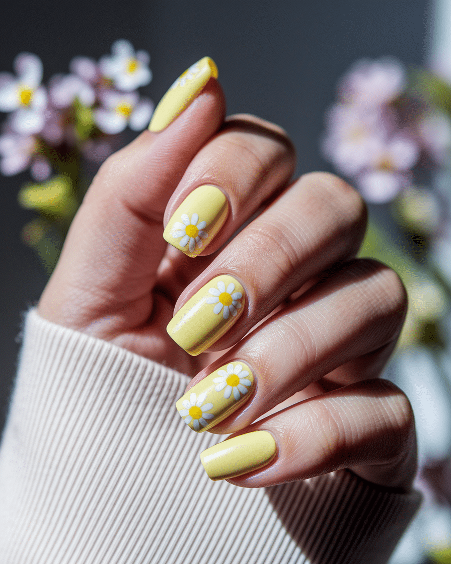 0020_3_a-close-up-photograph-of-a-beautiful-han_lffGyqbrQBaMDSFBIIeEcQ_siKG_JahQfWKvZQWjmA4gQ Fresh Nail Ideas with Floral and Yellow Designs for Every Season