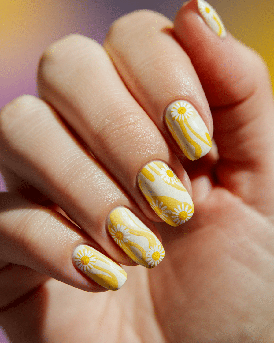 Fresh and Fun Nail Ideas Inspired by Yellow Daisies