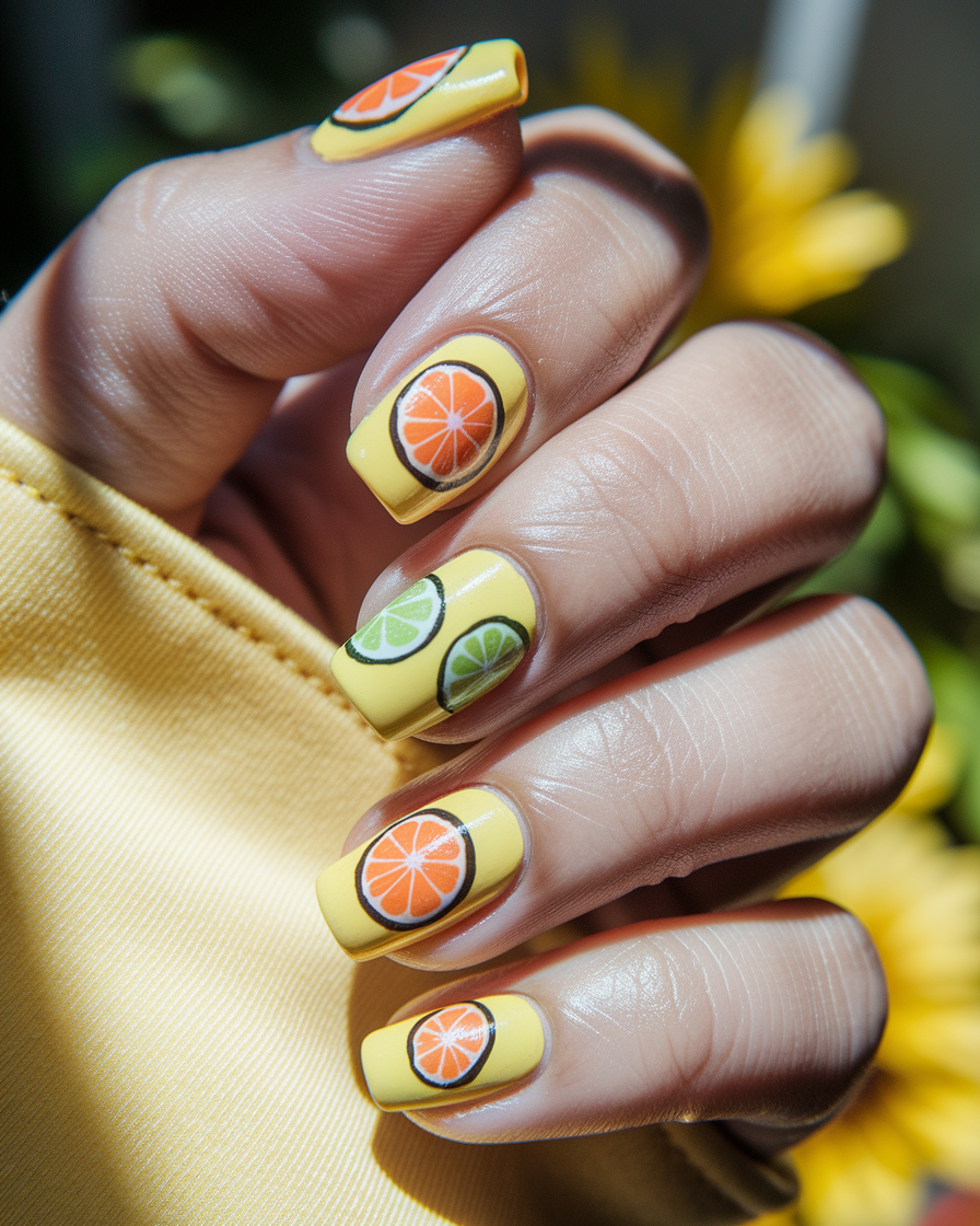 0001_2_a-close-up-photograph-captures-the-intri_DNPQdsqERxyE2UPy_NJB9A_H55LMw5kRHagLcFipwF5ig Bright Yellow Nails for Summer: Fresh Ideas to Energize Your Look