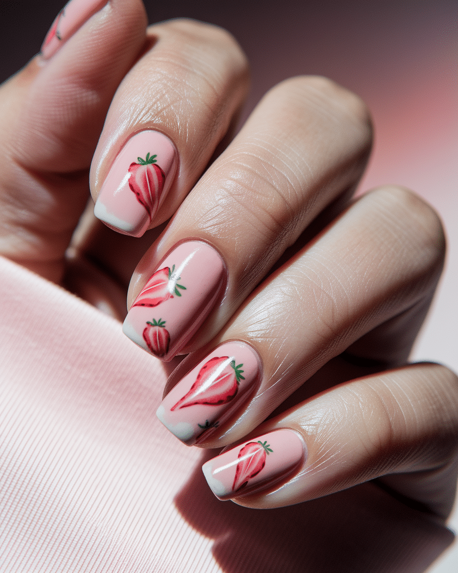 0001_3_a-close-up-photograph-captures-a-stunnin_zB3QDNRzT1qXnPi1vff0sg_UcMwRLAITiu1vFzoAsMZUg Soft Pink Nail Ideas for a Glossy and Feminine Manicure Look