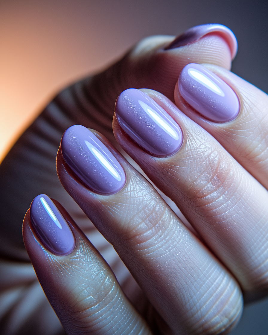 Soft Neutral Nail Designs with a Pop of Color: The Subtle Art of Lilac and Latte Tones