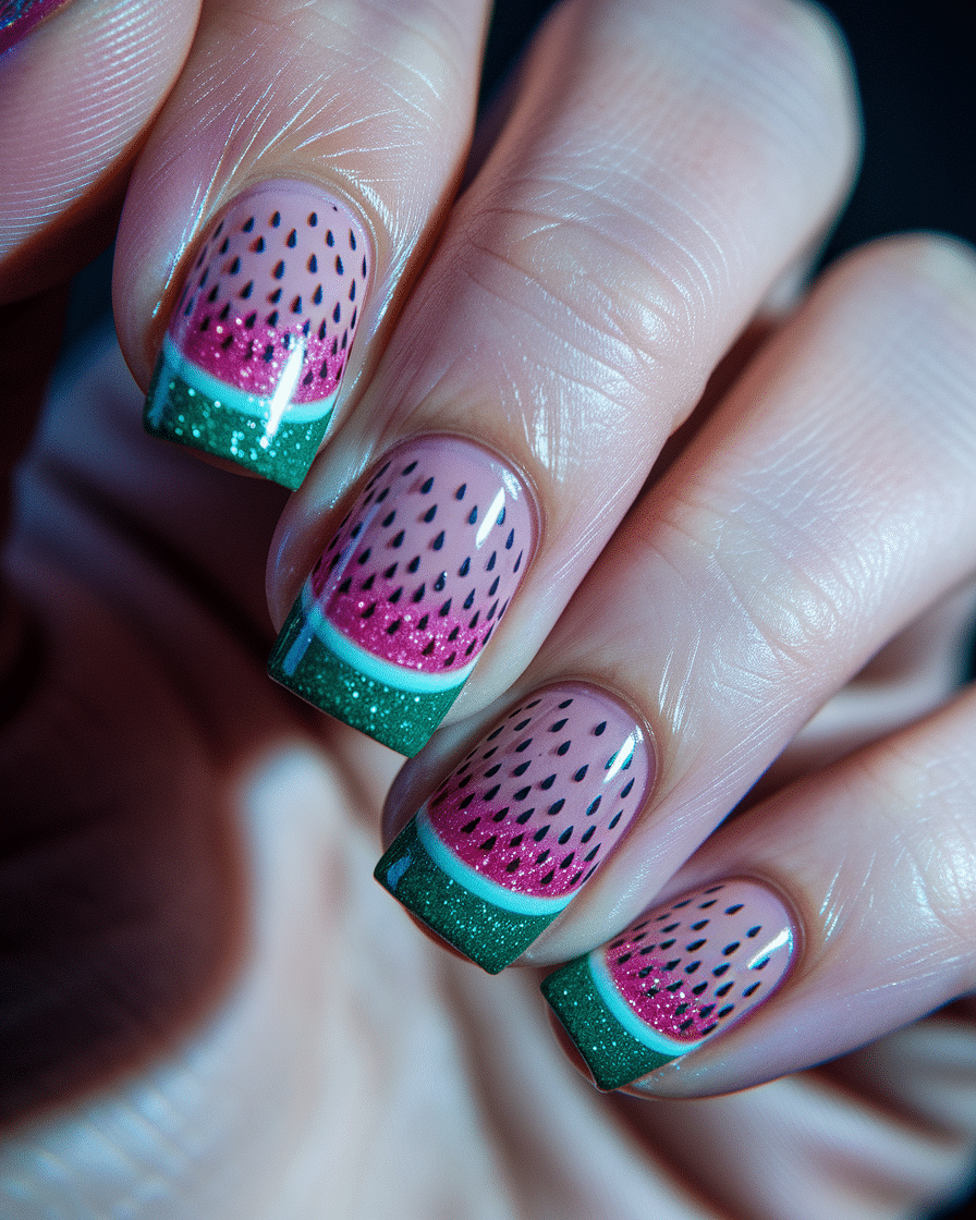0001_3_a-close-up-photograph-captures-the-intri_x0L0BcJpRVOsccpDGqkekA_cgmm30DGQJ2uWXA1uHhb0A Fresh Summer Nail Designs Inspired by Watermelon: Glossy, Playful, and Perfect for 2025