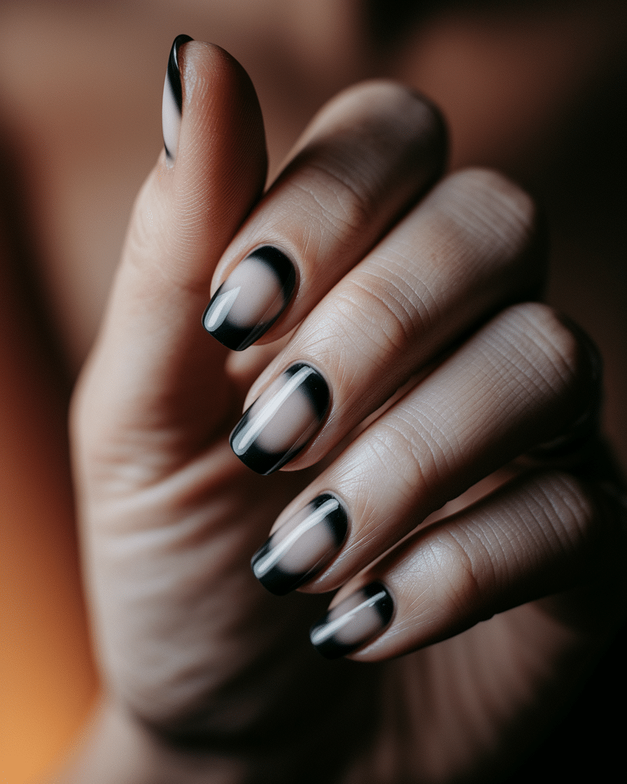 0001_3_a-close-up-photograph-captures-the-intri_yZDl8basQsqTSd7lr9ZP0w_WuMddHc9RyOX2rGsxC4Fcg Elegant Nail Design Ideas with a Bold Edge: Why Black French Tips Are Making a Statement
