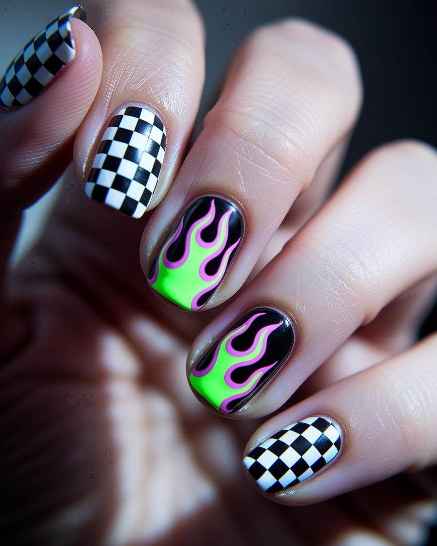 0001_3_a-close-up-photograph-of-a-beautifully-m_lpRP1MYlS5GwZn7Gfc40ug_EDgCSY89TxWOkAE_4acnaQ Trendy Checkerboard Nail Designs That Are Taking Over This Season